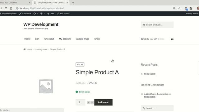 AJAX Cart PRO for WooCommerce Plugin: Turn Add to Cart button into AJAX in Single Product Pages смотреть онлайн
