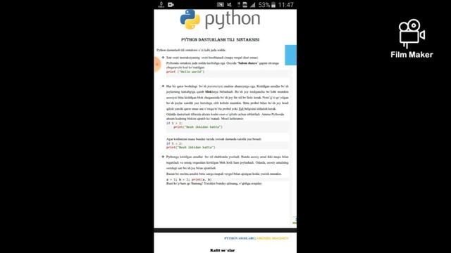 Python dasturlash 1-dars | Пйтҳон дастурлаш 1-дарс смотреть онлайн