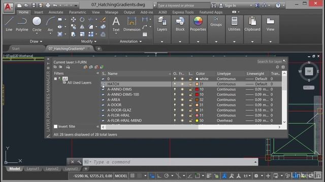 AutoCAD Tutorial - Using the Hatch Command смотреть онлайн