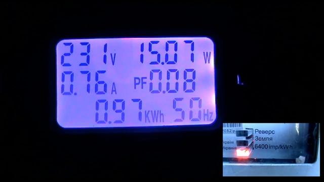 Ваттметр + "реверс" на счётчике, прямая зависимость от показаний смотреть онлайн