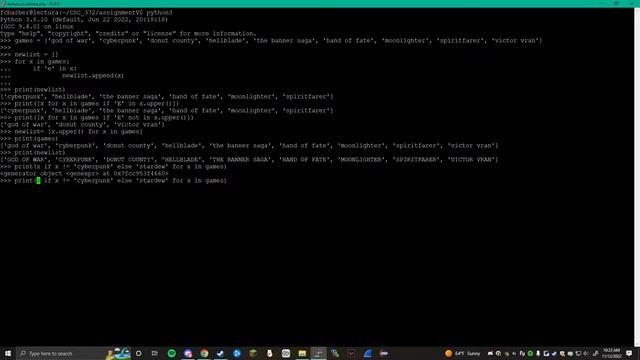 Assignment V: List comprehensions in Python смотреть онлайн