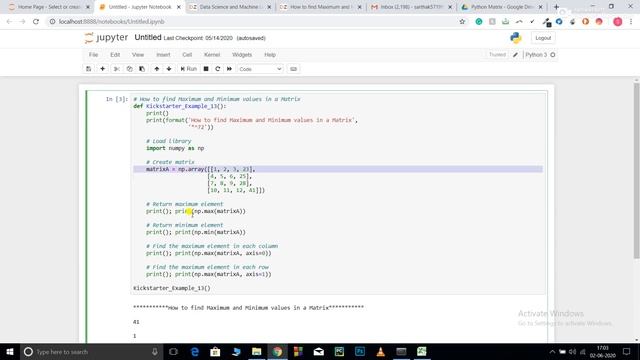 Max and Min value of a Matrix смотреть онлайн
