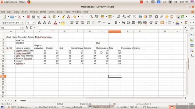 LibreOffice Calc _ to find sum _Tutorial in Malayalam смотреть онлайн