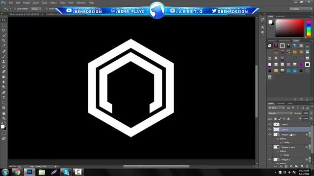 Tutorial: Simplistic Hexagon Logos (Photoshop CC) - Behr смотреть онлайн