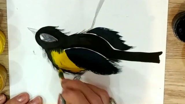 Синица Как нарисовать птицу легко Bird drawing смотреть онлайн