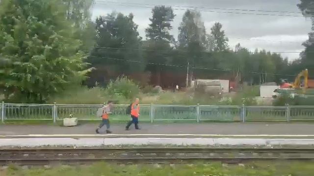 Фирменная "Арктика" отправляется с первого пути, станции Подпорожье.! 19.08.2023г.! смотреть онлайн