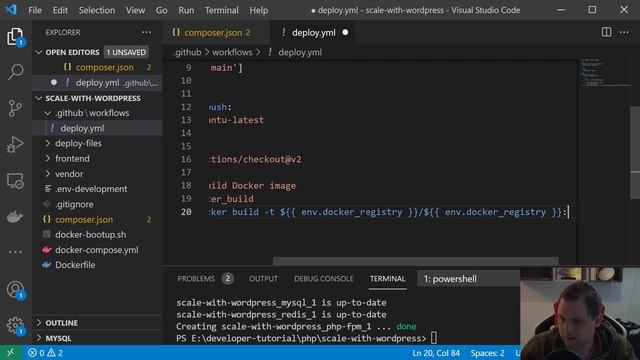 Scale your WordPress - Setup auto deploy on with GitHub actions workflows смотреть онлайн