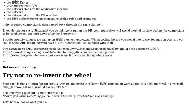 Code Review: Resume code of a SQL selecting function in Java (3 Solutions!!) смотреть онлайн