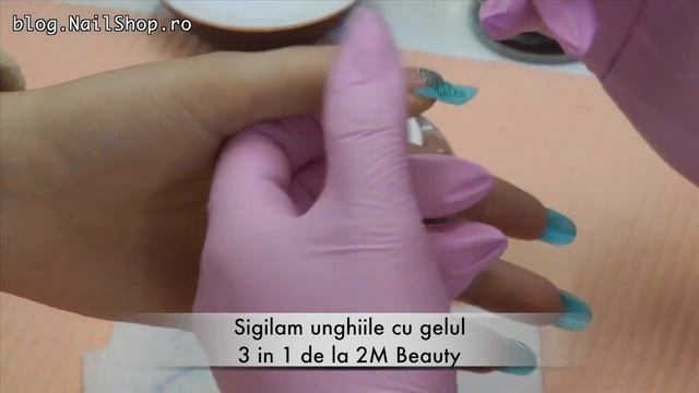 How to make Pipe shaped Gel Nails with blue french смотреть онлайн