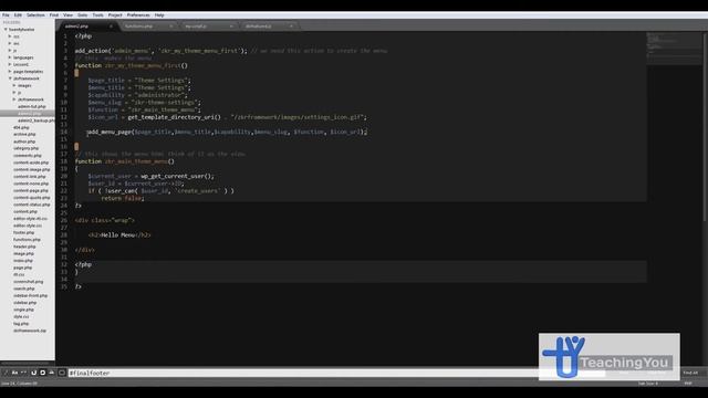 Create A Wordpress Custom Theme Admin Panel From Scratch Lessons 2 ( Part 1 of 10 ) смотреть онлайн