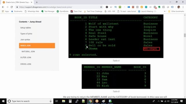 INNER join and NATURAL join | Oracle SQL fundamentals смотреть онлайн