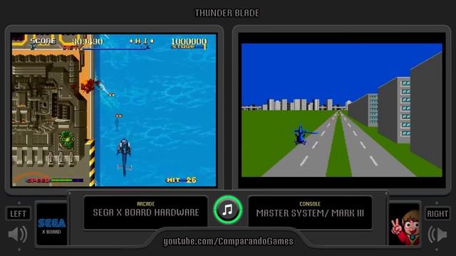 Thunder Blade (Arcade vs Master System) Side by Side Comparison смотреть онлайн