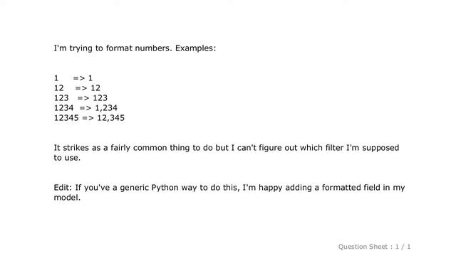 Django : Format numbers in django templates смотреть онлайн
