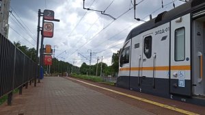 Станция D1 МЦД Водники прибывает электропоезд ЭП2д Москва - Дмитров|Московский транспорт