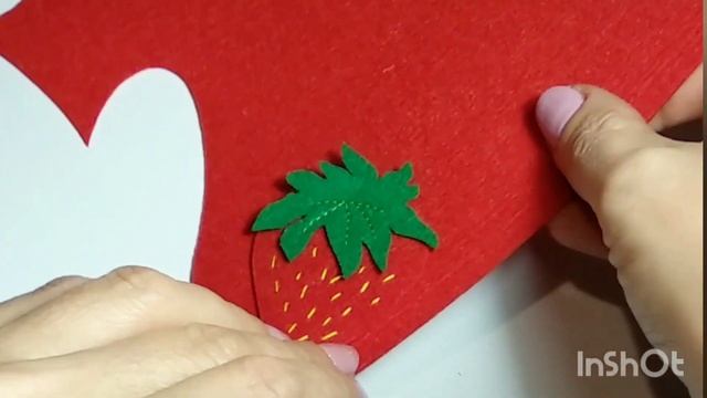 МК: Клубника на липучке для Ёжика из фетра. смотреть онлайн