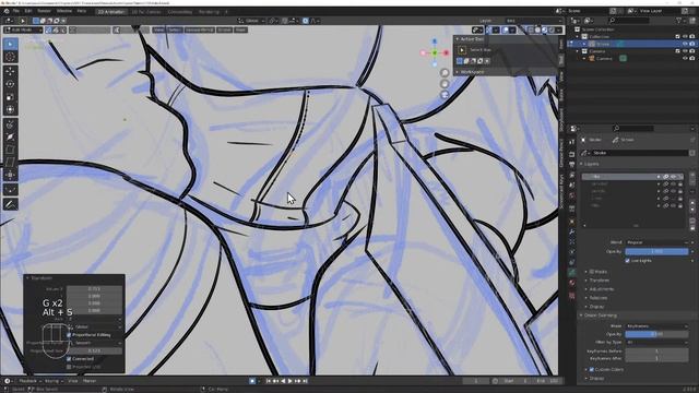 Blender Grease Pencil Speedpaint - Anomander Rake Part II смотреть онлайн