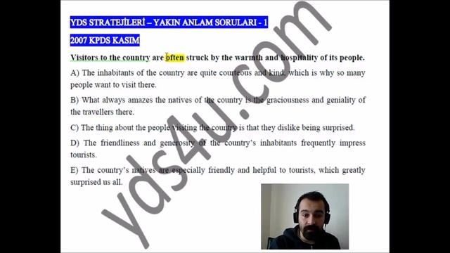 YDS STRATEJİLERİ - YAKIN ANLAM SORULARI - 1 смотреть онлайн