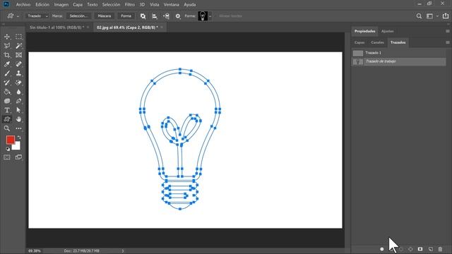 Herramienta Forma Personalizada en Photoshop смотреть онлайн