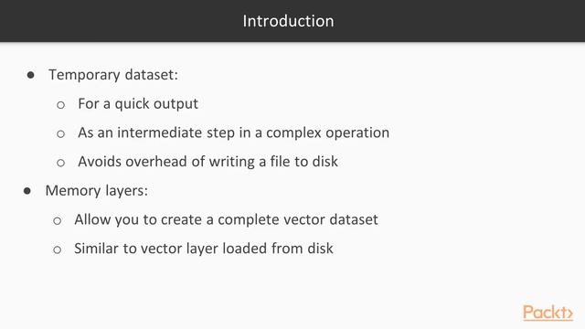 Automated Data Processing with PyQGIS : Creating a Vector Layer in Memory | packtpub.com смотреть онлайн