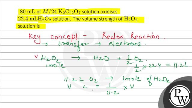 \( 80 \mathrm{~mL} \) of \( M / 24 \mathrm{~K}_{2} \mathrm{Cr}_{2} \mathrm{O}_{7} \) solution ox... смотреть онлайн