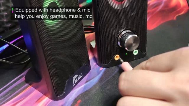 NJSJ 2 in 1 RGB PC Gaming Speaker /USB Sound bar H110 смотреть онлайн