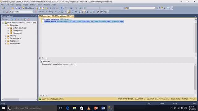 Part 1 SQL Create database,create table,insert values смотреть онлайн