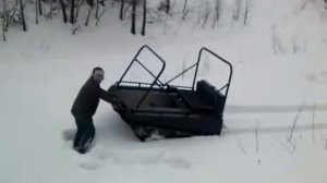 болотоход Пелец 12 сил на снегу