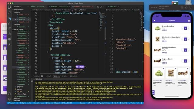 React Native Getir Clone #20 Sepet Ekranı Önerilen Ürünler Componenti Oluşturma смотреть онлайн