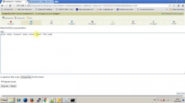 postgresql error - convert [field] time to timestamp with time zone