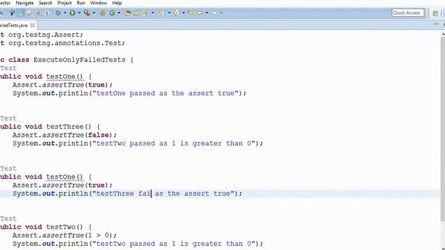 Execute Only Failed Tests in TestNG смотреть онлайн