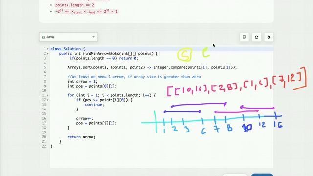 Minimum Number of Arrows to Burst Balloons | LeetCode 452 смотреть онлайн