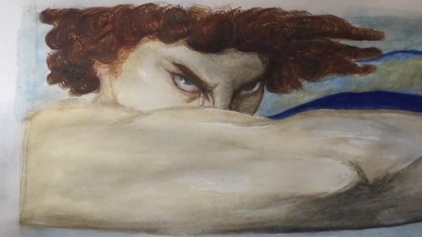 Watercolor Study Alexandre Cabanel’s “Fallen Angel”