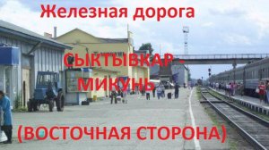 Железная дорога Сыктывкар - Язель - Микунь  (вид из окна поезда, западная сторона) (СЖД)