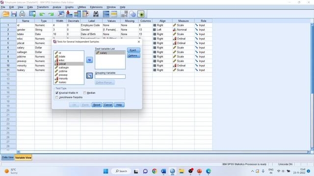 43. Kruskal Wallis H Test in IBM SPSS || Dr. Dhaval Maheta смотреть онлайн