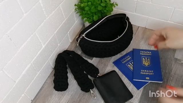 Поясная сумка крючком с трикотажной пряжи!! Обзор. THE most comfortable bag! OVERVIEW. смотреть онлайн