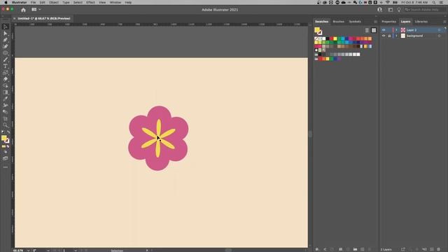 How to Draw a Flower in Illustrator (Tutorial) смотреть онлайн