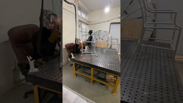 Сварка каркасов кресел для мебели из искусственного ротанга смотреть онлайн