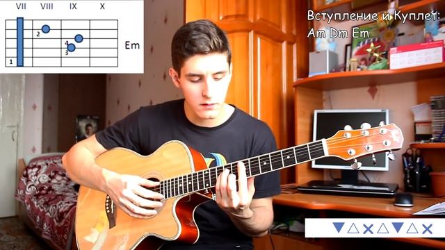 Уроки Игры на Гитаре: Разбор Песни РУКИ ВВЕРХ - ДУМАЛА/ Как Играть на Гитаре Руки Вверх смотреть онлайн