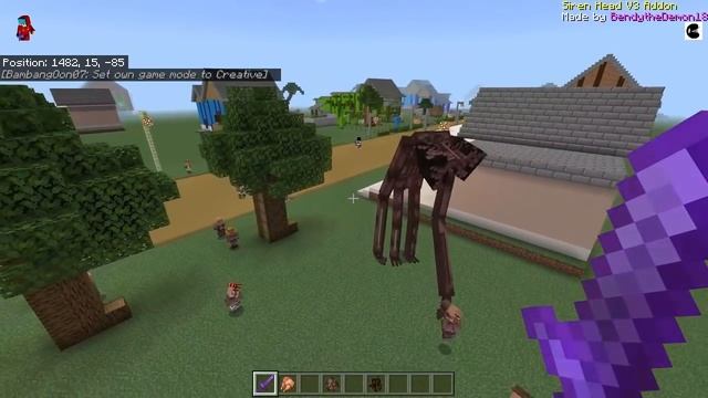 Kampung Upin Ipin di Serang Sirenhead dan Cartoon Cat Addon Minecraft PE смотреть онлайн