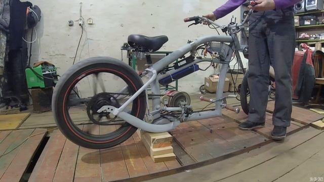 Самодельный электро чоппер из гироскутера. Техническая часть завершена) Electric Motorcycle. Ebike