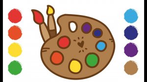 Как нарисовать КРАСКИ / Раскраска КРАСКИ, ПАЛИТРА / Краски раскраски