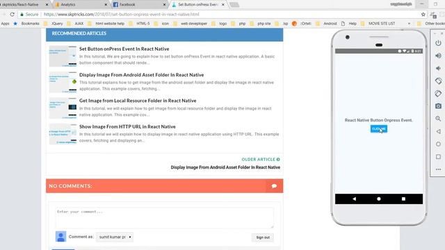 Set Button onPress Event In React Native смотреть онлайн