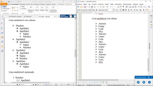 LibreOffice Writer Ejercicio 02 - Listas смотреть онлайн
