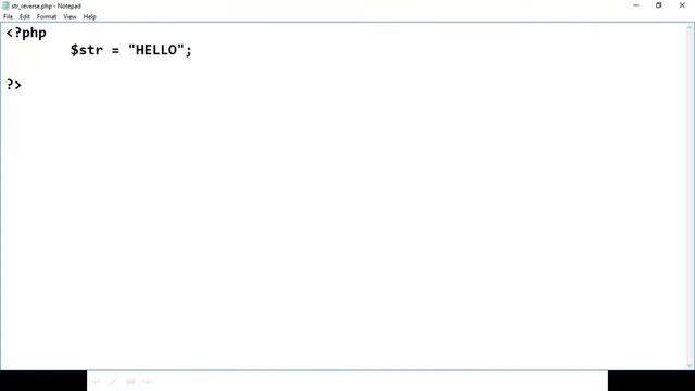 Reverse String without inbuilt function in PHP смотреть онлайн