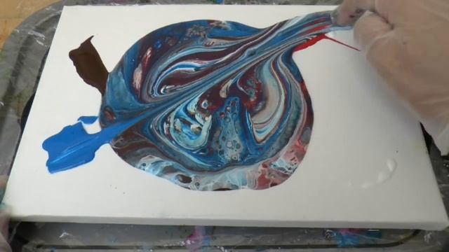 Заливка Акрилом .Floetrol + Silicone. Сами смешиваем средство. Pouring Acrylics #4 смотреть онлайн