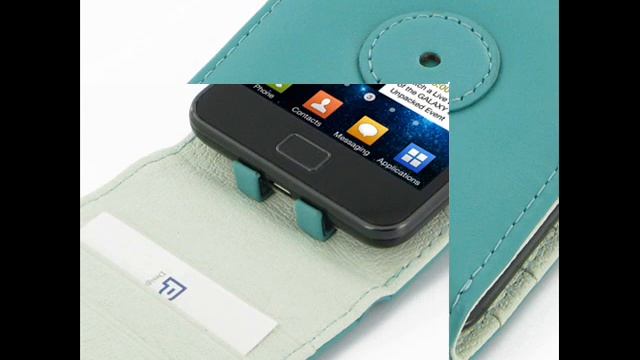 PDair Leather Case for Samsung Galaxy S II GT-i9100 - Flip Top Type (Aqua) смотреть онлайн