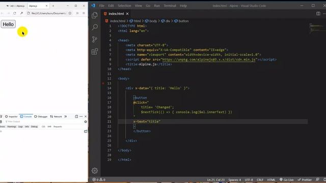 x-init | $nextTick - Alpine.js - 10 смотреть онлайн