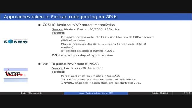 Generic approach to Legacy Fortran code porting on GPU смотреть онлайн