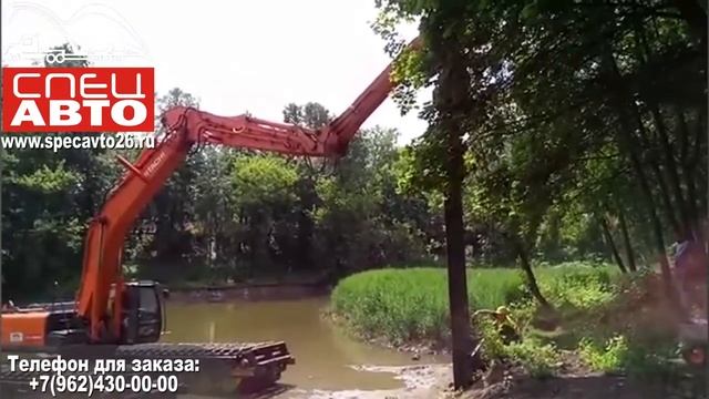 Работа вибропогружателем DPD 600 T Daedong. Ландшафтный парк ВДНХ смотреть онлайн