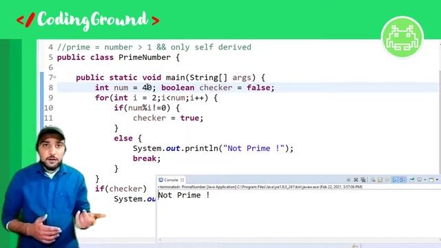 Prime Number Program in Java смотреть онлайн
